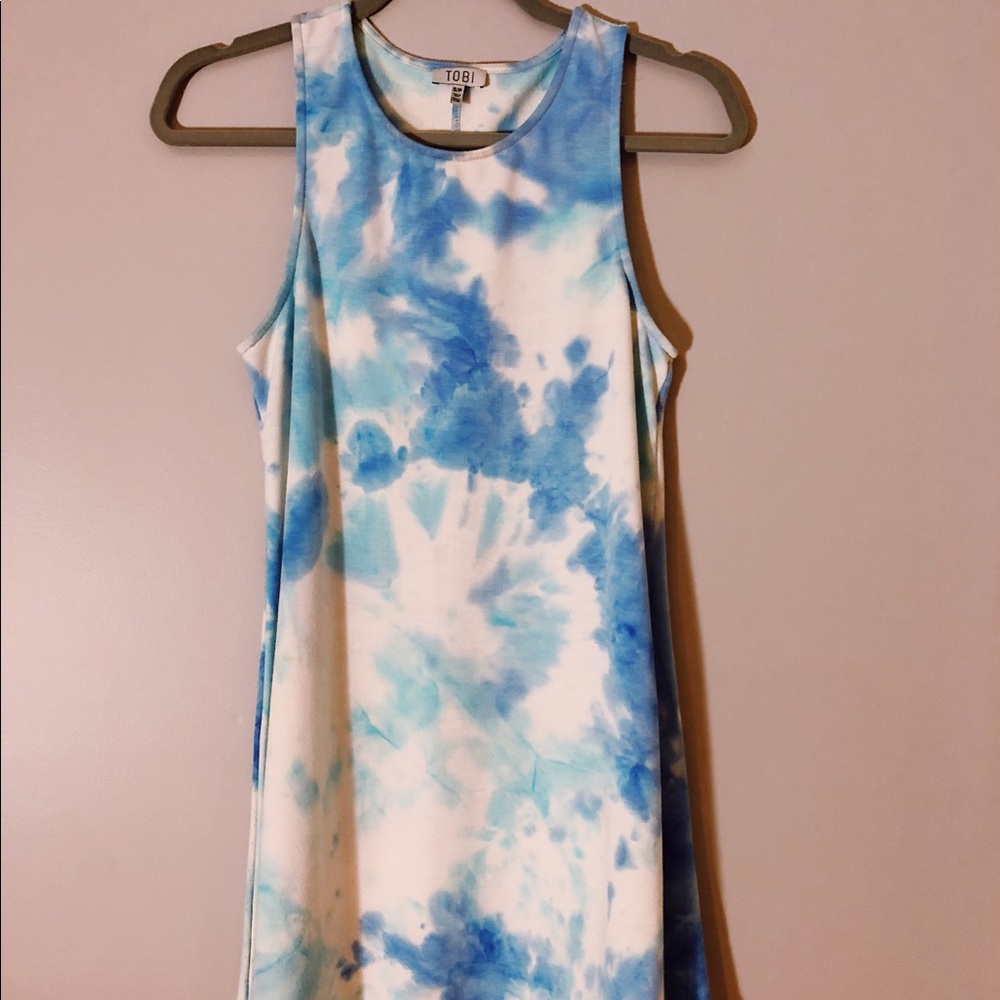 Tobi | Blue Tye Dye Sundress